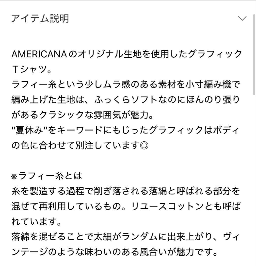 【AMERICANA/アメリカーナ】 Graphic T-shirt