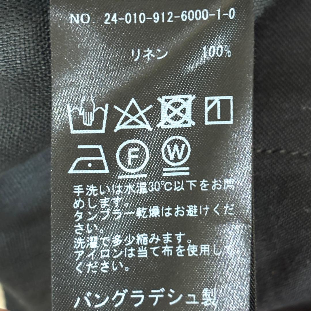 24SS スローブイエナ F テレデランダブルジャケット 黒 リネン IENA