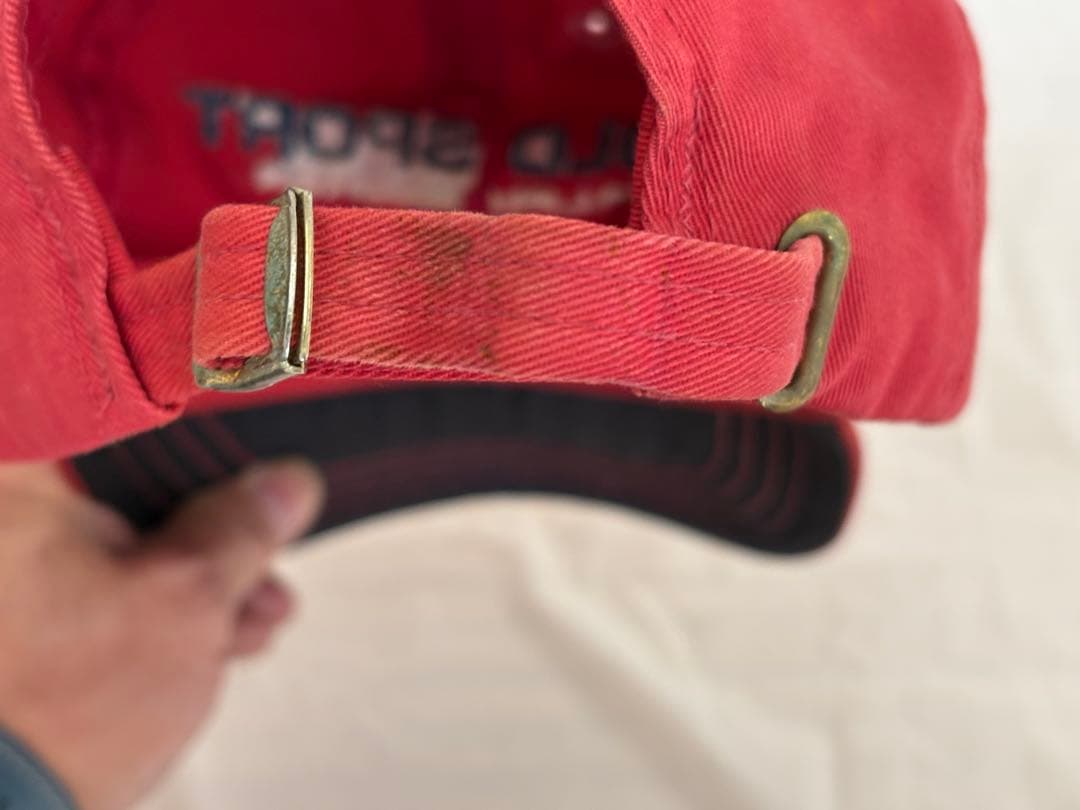 90s POLO SPORT Ralph Lauren USA製 赤キャップ刺繍