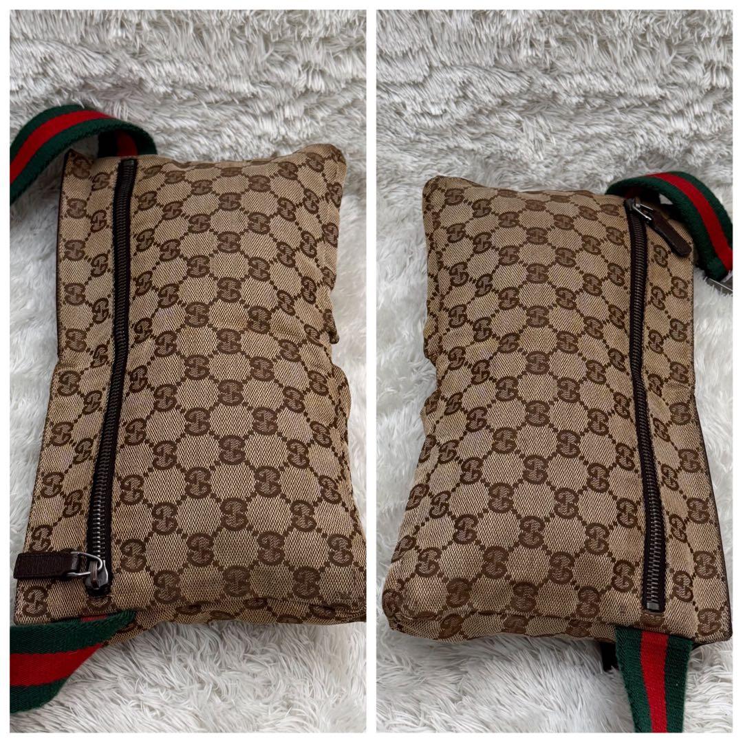 GUCCIグッチ ボディバッグ シェリーラインウエストポーチ GGキャンバス