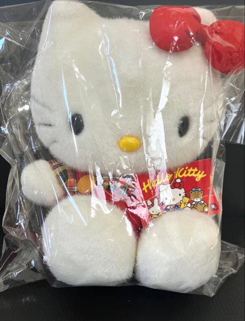 激レア❣️ 希少品　旧ロゴ　ハローキティ ぬいぐるみ 1992 平成レトロ