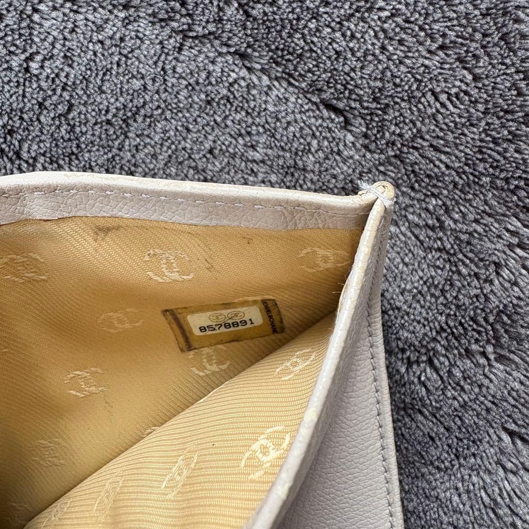 CHANEL 三つ折り財布 ラベンダーグレー