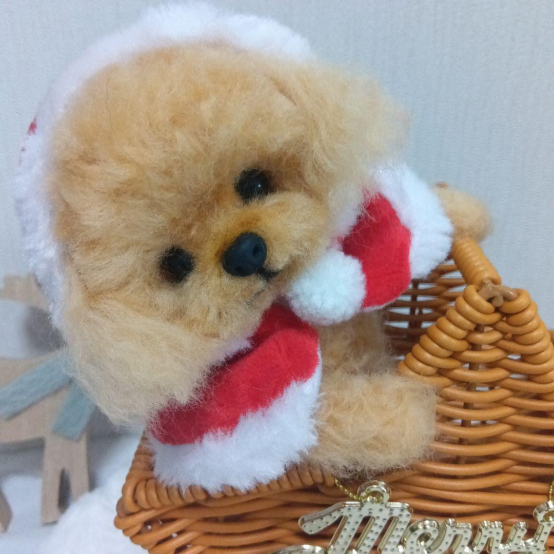 羊毛フェルト　トイプードル　クリスマス
