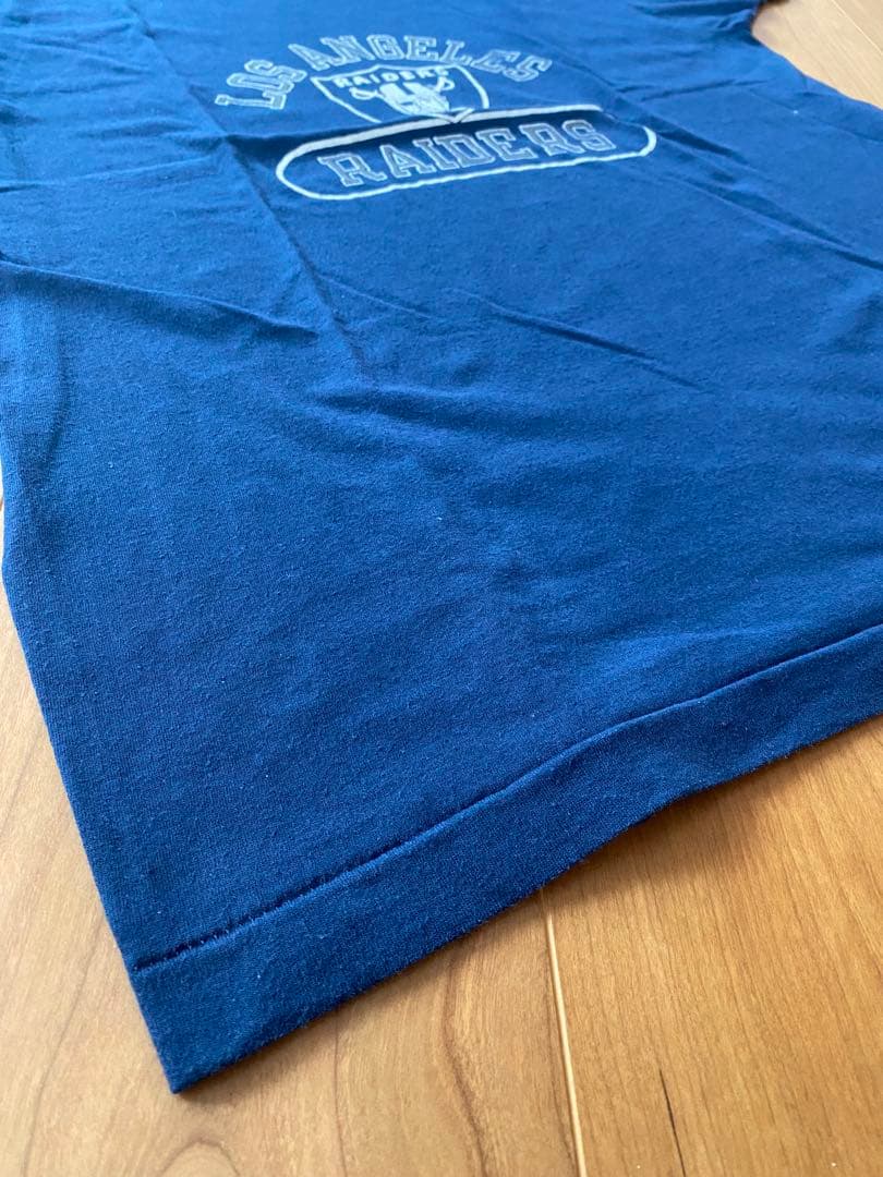 90s USA製 RAIDERS Tシャツ REBELシングルステッチ ネイビー