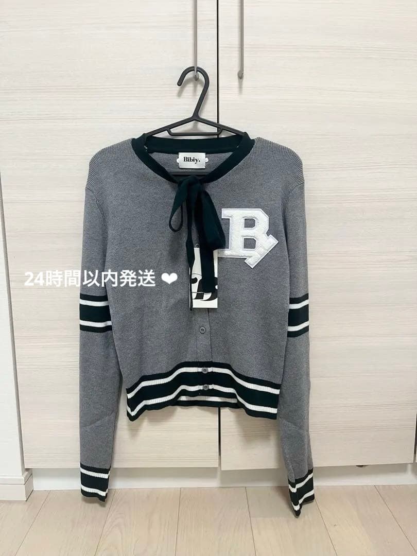 Bibiy B. CLUB TIE CARDIGAN カーディガン グレー