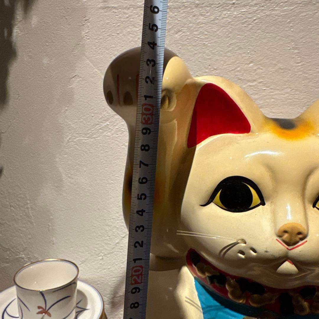 昭和レトロ　大きな億万両　招き猫　横25㎝　縦35㎝（右手の上まで）