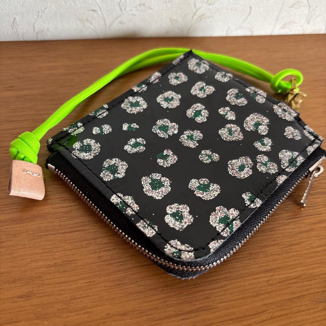 美品◆PETTICA◆ペチカ革財布ファーストウォレット【きらばな】パラコード付き