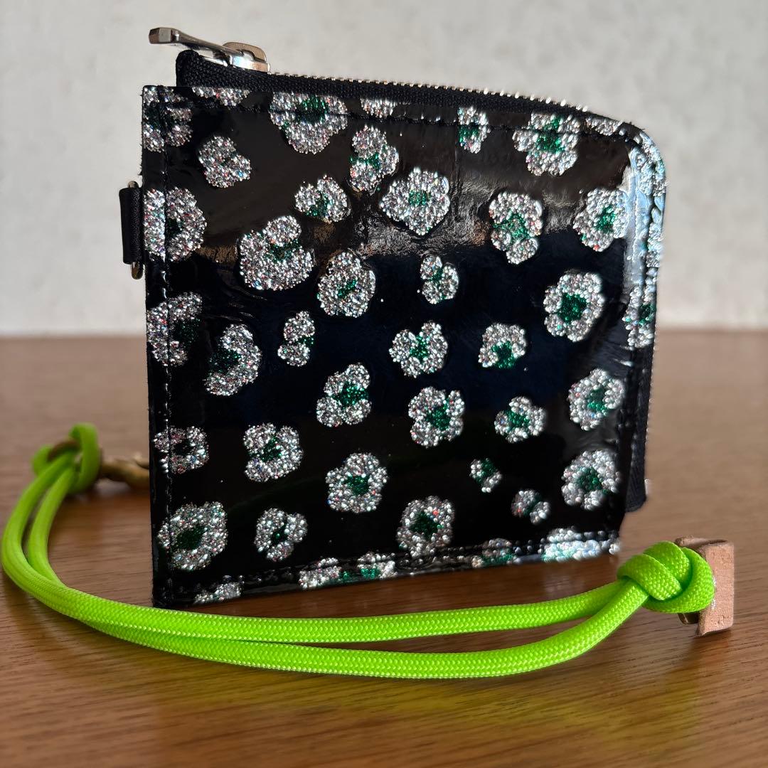 美品◆PETTICA◆ペチカ革財布ファーストウォレット【きらばな】パラコード付き