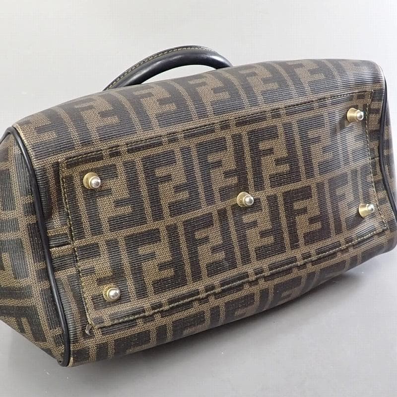 RU-5951　フェンディ　FENDI ズッカ柄　ミニボストン　PVC
