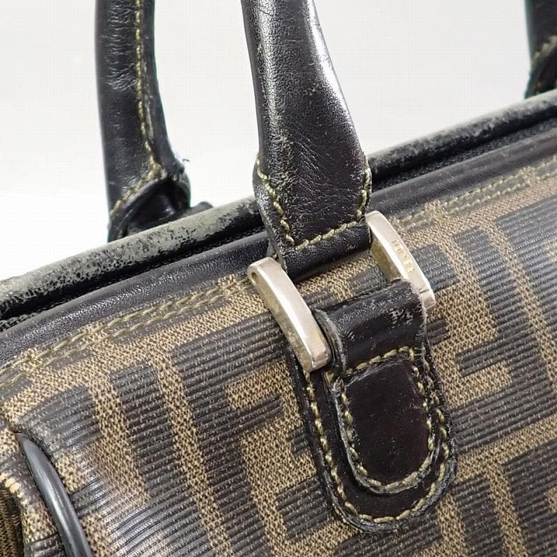 RU-5951　フェンディ　FENDI ズッカ柄　ミニボストン　PVC