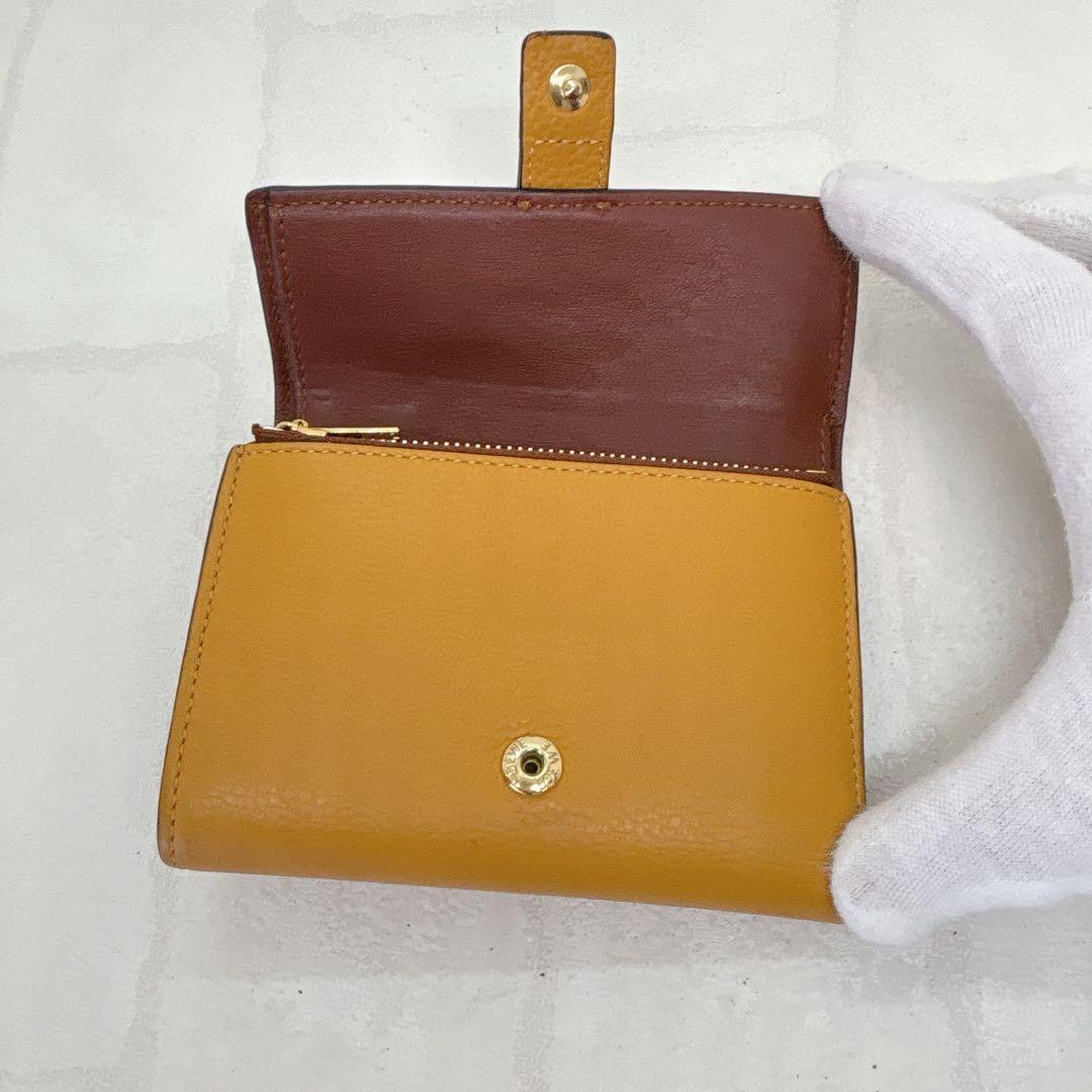 LOEWE ロエベ バーティカルウォレット イエロー 三つ折り財布 財布 美品