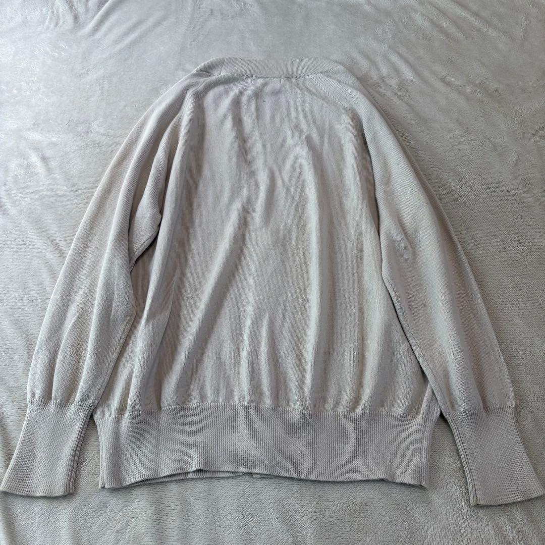 【カシミヤ混】マーガレットハウエル　コットンカシミヤ　カーディガン　グレージュ