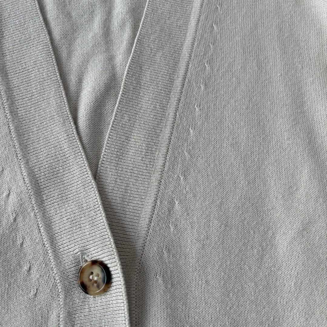 【カシミヤ混】マーガレットハウエル　コットンカシミヤ　カーディガン　グレージュ