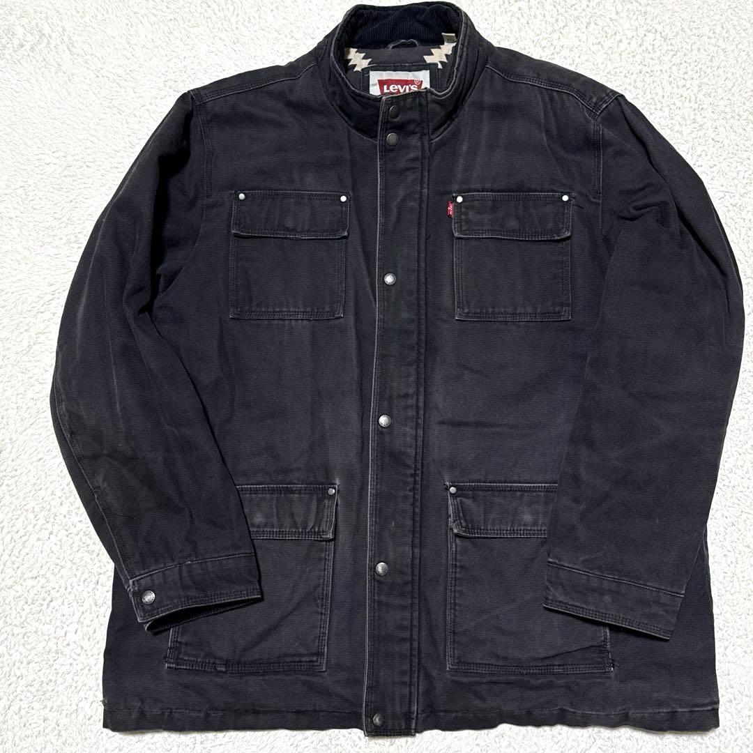 Levi's リーバイス カバーオール 2XL ダック生地 ブラック フェード