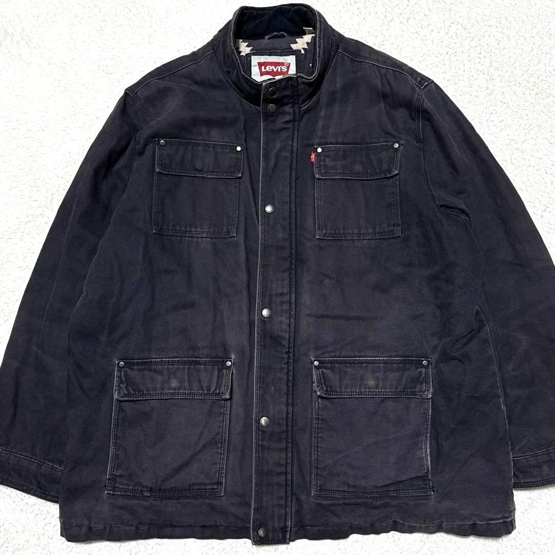 Levi's リーバイス カバーオール 2XL ダック生地 ブラック フェード
