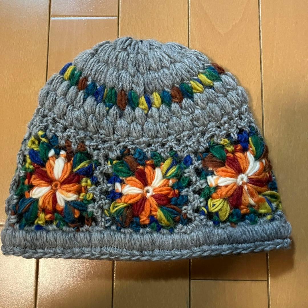 Supreme Crochet Beanie ビーニー グレー