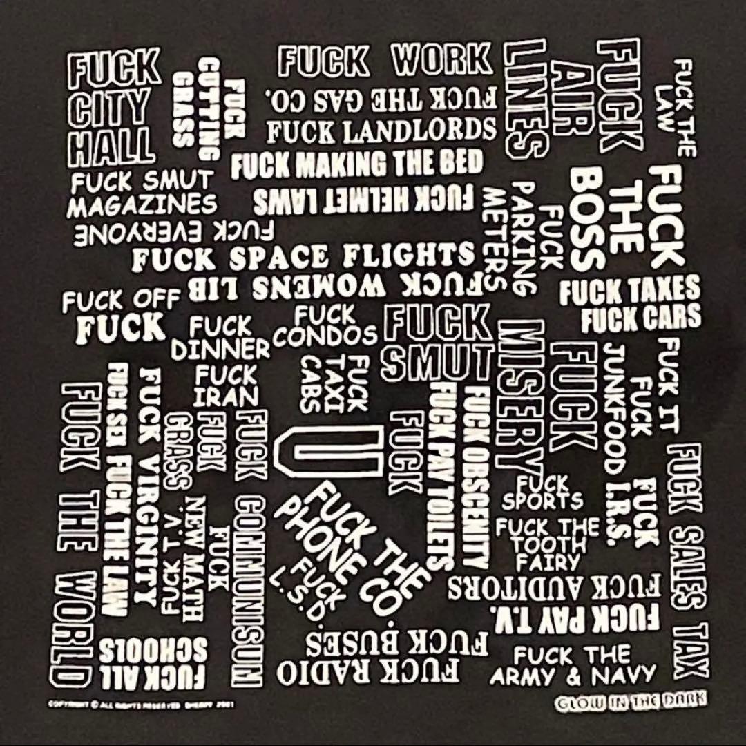 ゆ*じ様 00s FUCK スラング ビンテージ Tシャツ ヘビーコットン短丈ボ