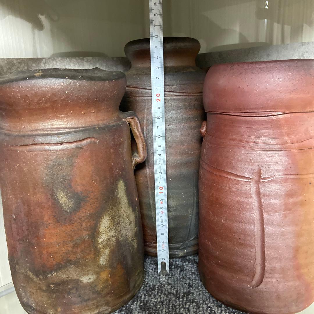 備前焼　花入　花瓶　一輪挿し　3点セット　森陶山他