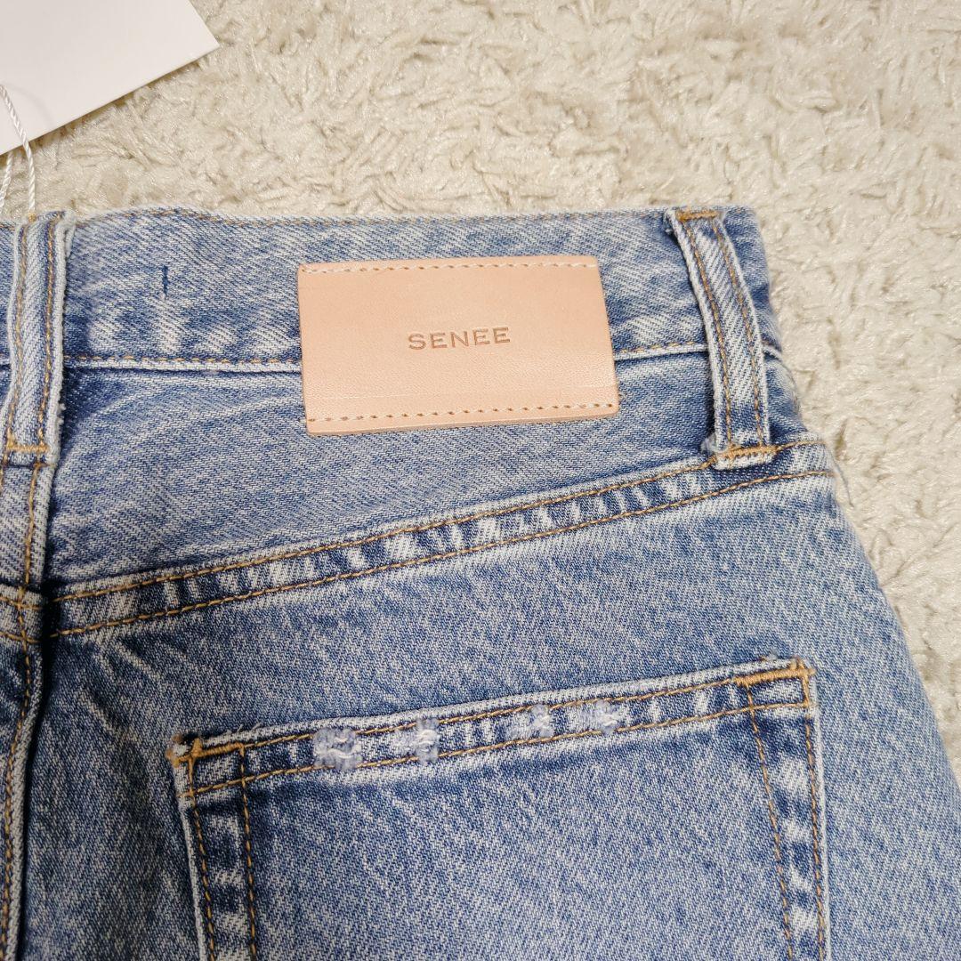 【タグ付】SENEE ハイウエストフレアデニム M ライトブルー　美品　セニー