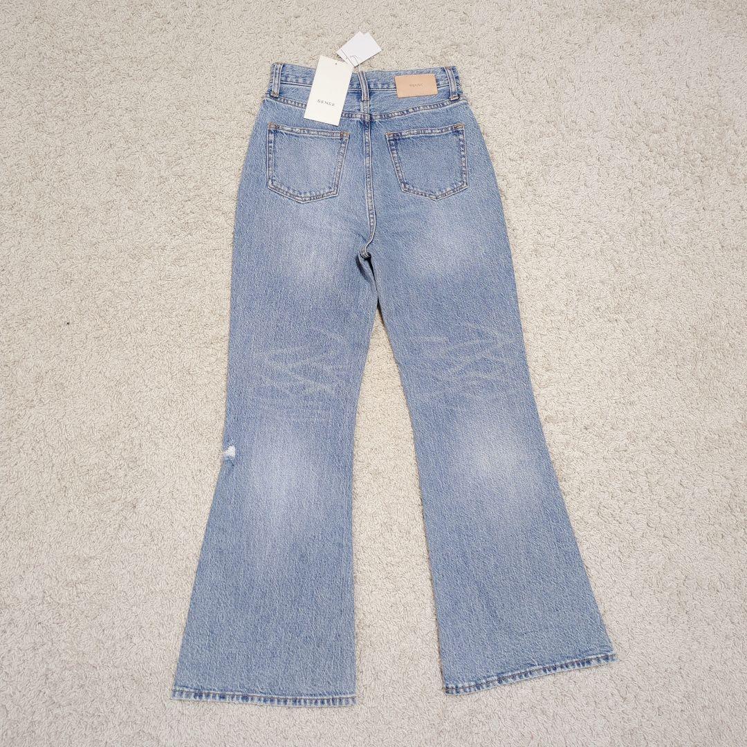 【タグ付】SENEE ハイウエストフレアデニム M ライトブルー　美品　セニー