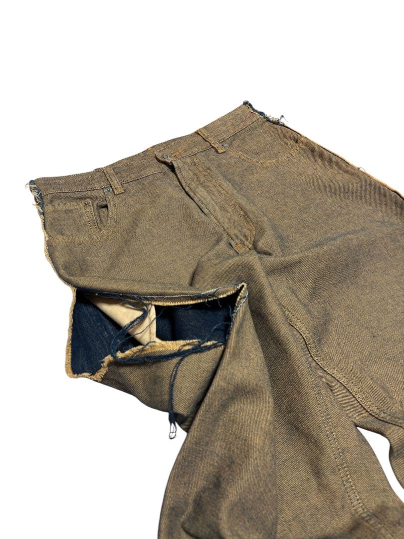 パンツ MM6 Maison Margiela Beige Dyed Jeans