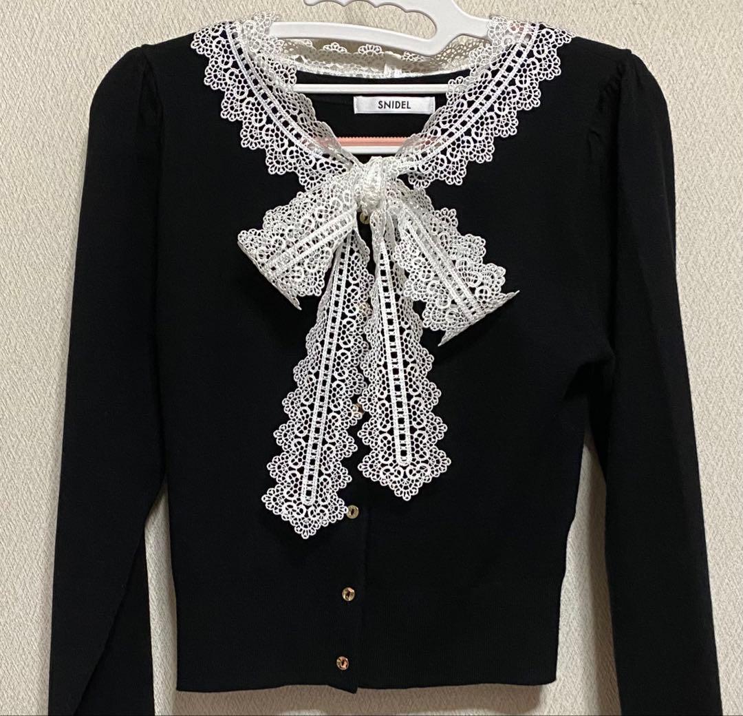 【美品】スナイデル レースボウタイカーディガン