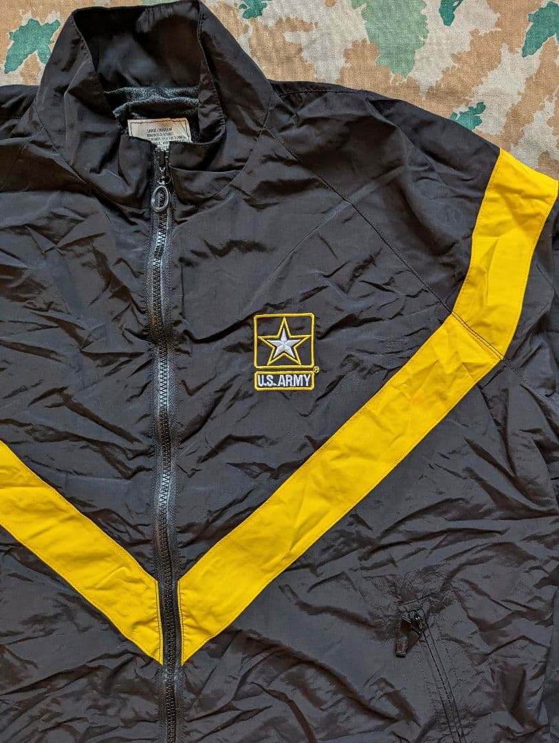 米軍 ARMY APFU トレーニングジャケット ナイロン ブラック USED