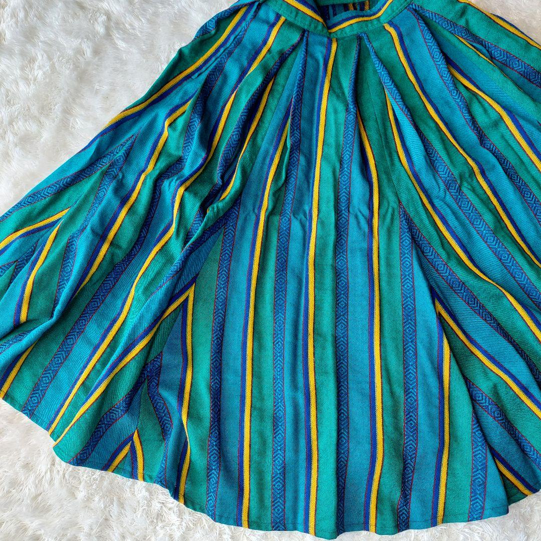 訳あり　KENZO　ヴィンテージ　80年代　ロングスカート　プリーツスカート　M
