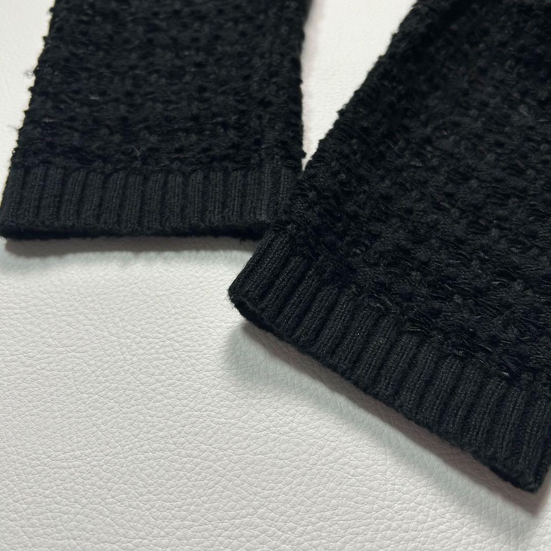 23AW✨Rene ルネ ツイード ニット カーディガン パール ブラック 近年