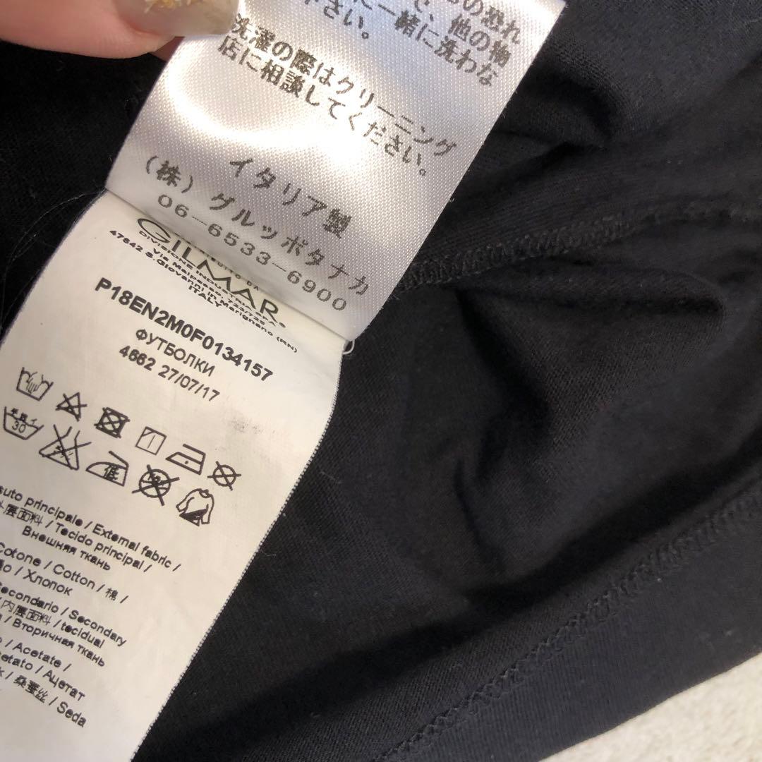 ヌメロヴェントゥーノ　黒Tシャツ　メッシュロゴ　ピンク　サイズL 半袖