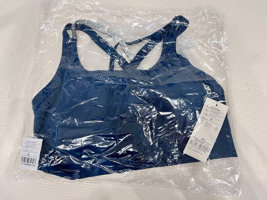 【SUKALA】新品Mサイズ　ベーシッククロスロゴブラトップ　ネイビーブルー
