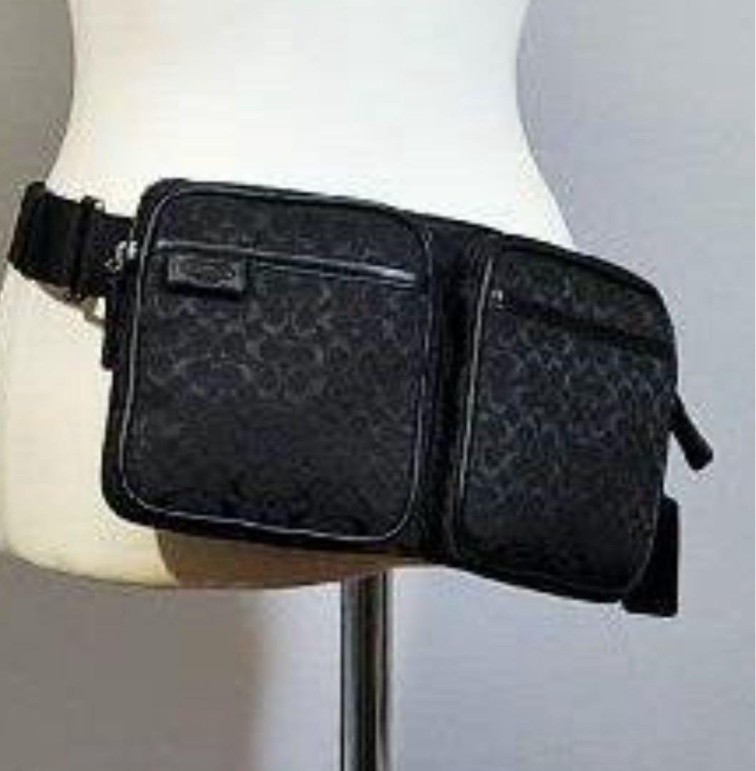 ☆美品☆ COACH コーチ ウエストポーチ ヒップバッグ ミニシグネチャー