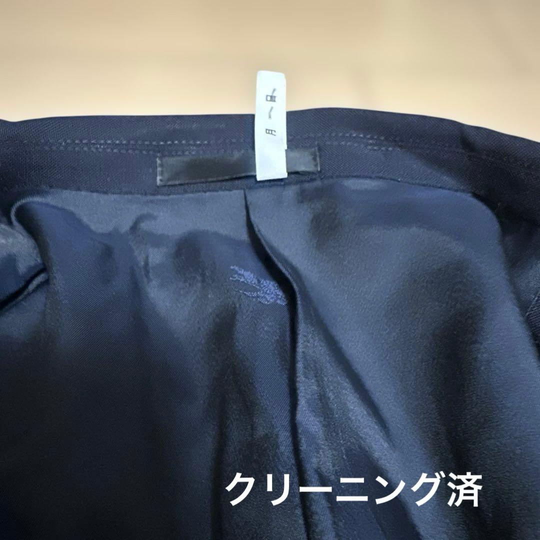 バーバリーBURBERRY紺ブレザーダブル テーラードジャケットモヘア混ウールL