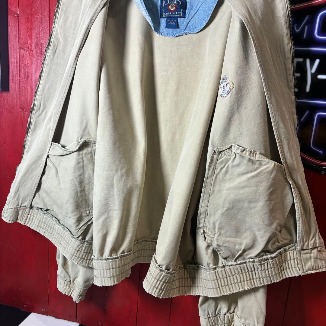 90s CHAPS RALPH LAUREN スウィングトップ　ベージュ