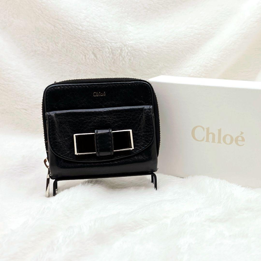 美品 Chloé クロエ　Lily リリィ　二つ折り財布　リボン
