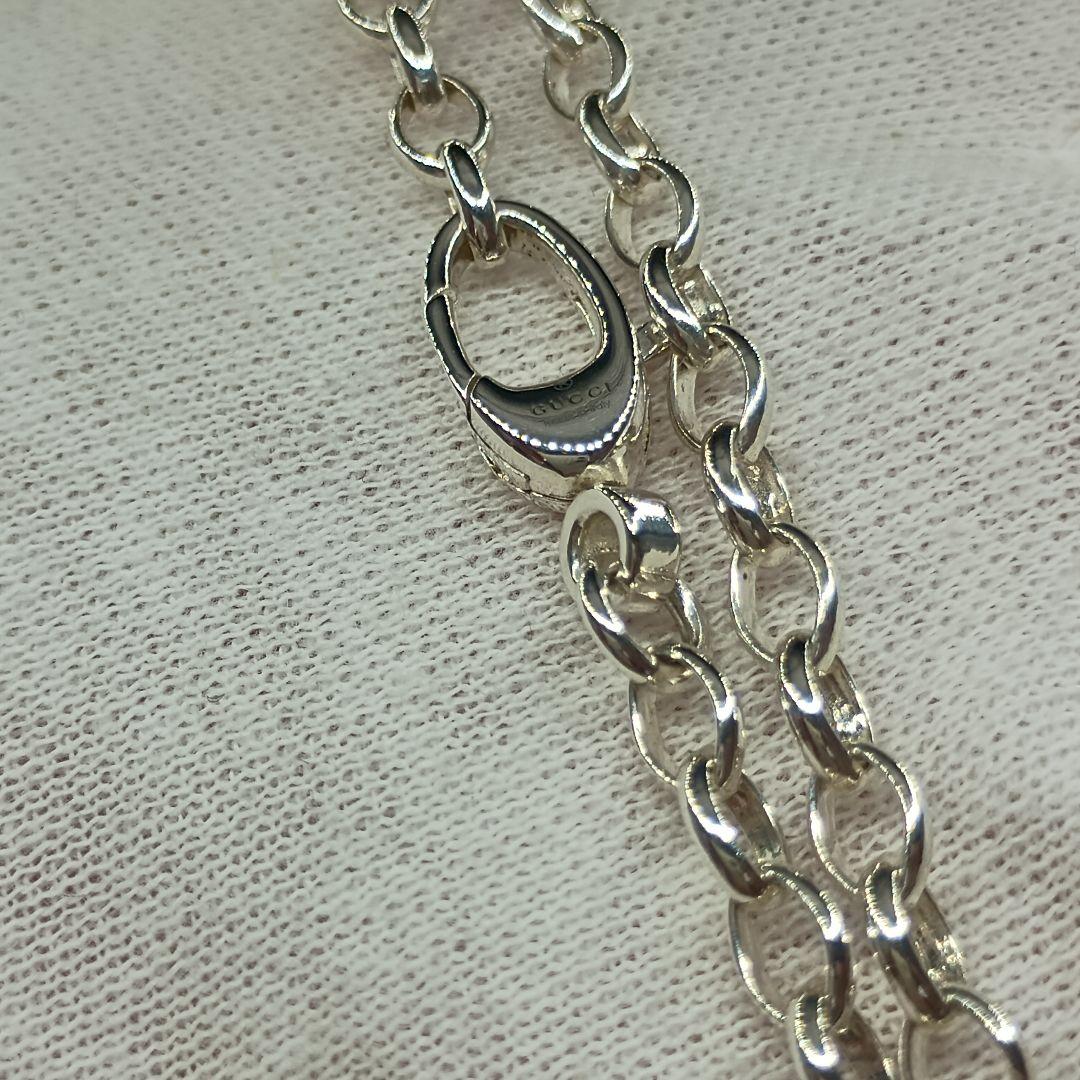 GUCCI 中太あずきチェーン 55cm 3.8mm Ag925 男女兼用 美品