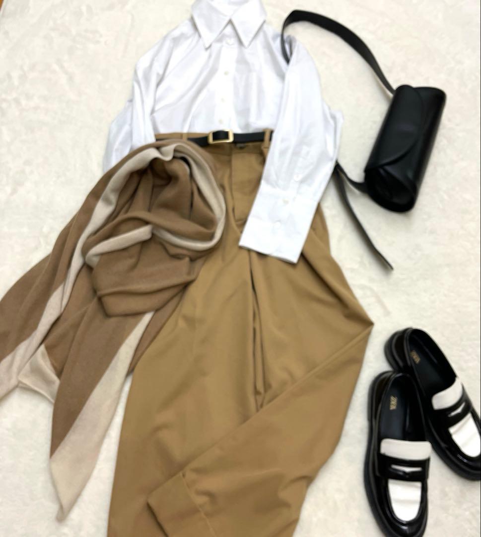 ダブルスタンダードクロッシング　カシミア 大判ストール　ベージュ
