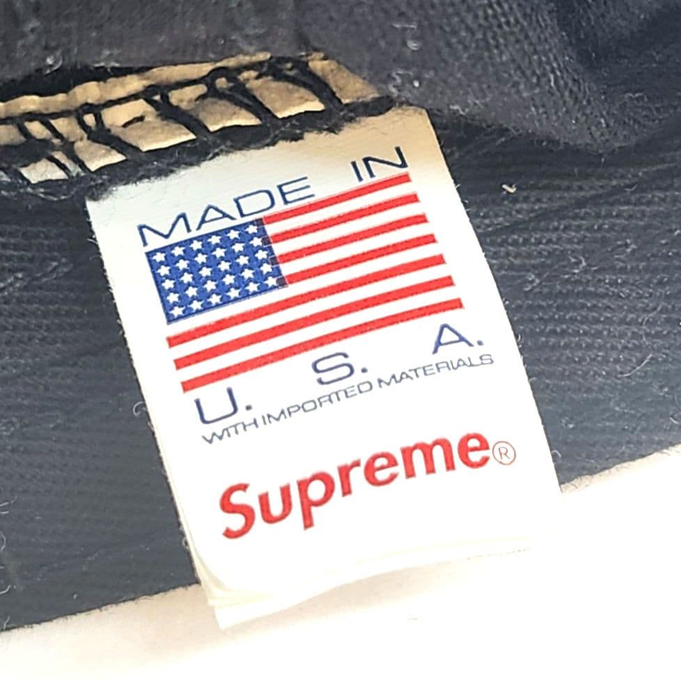 SUPREME 　シュプリーム　コーデュロイ キャップ 　Sロゴ　ブラック
