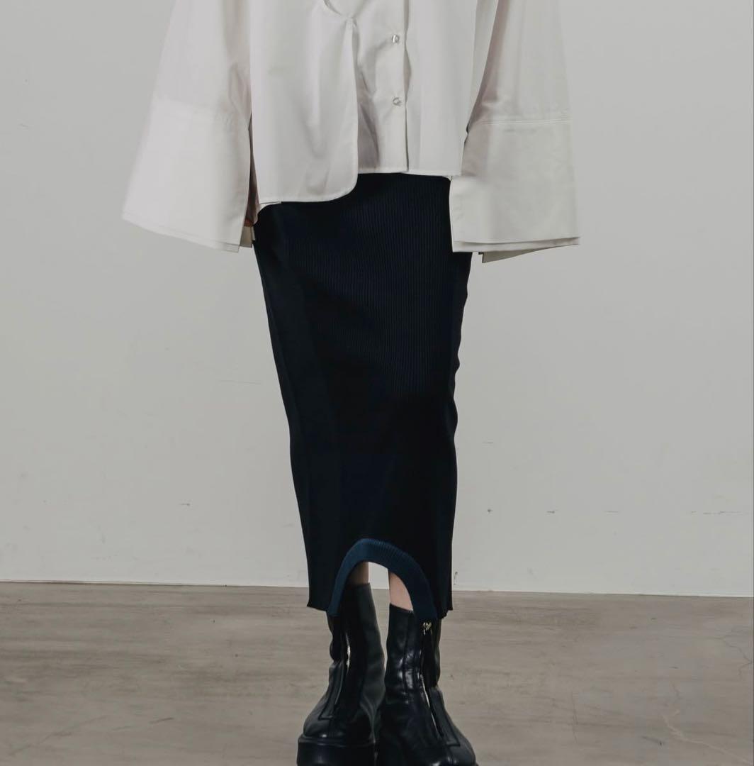 スカート BICOLOR KNIT SKIRT