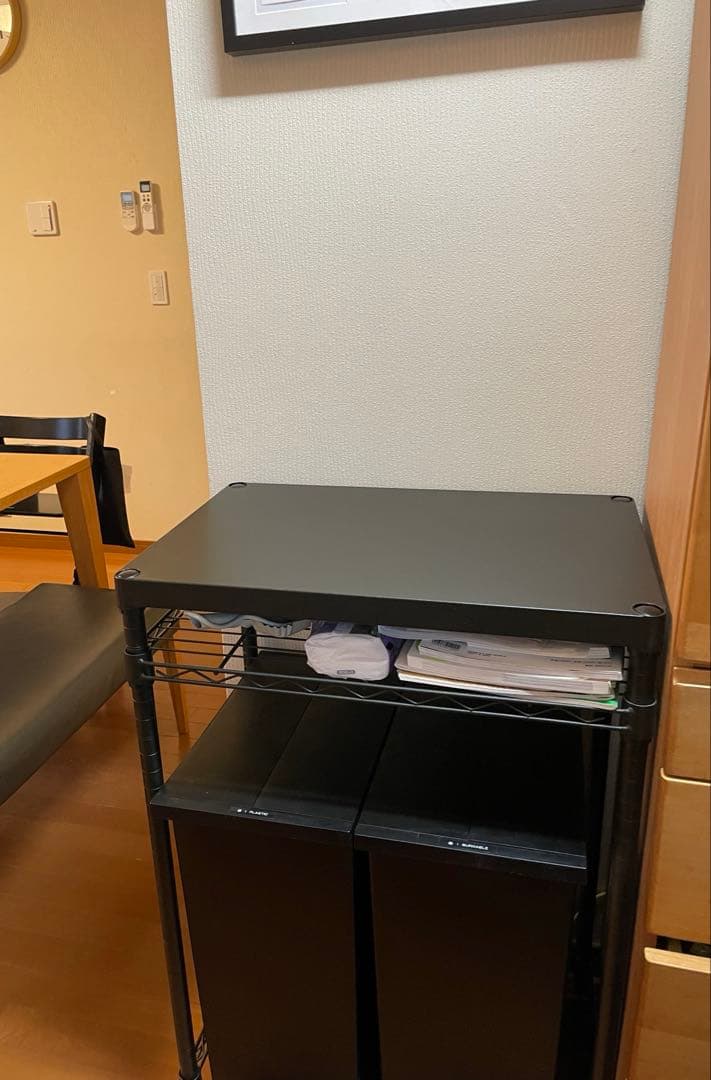 美品|キッチンラック ブラック 160kg耐荷重