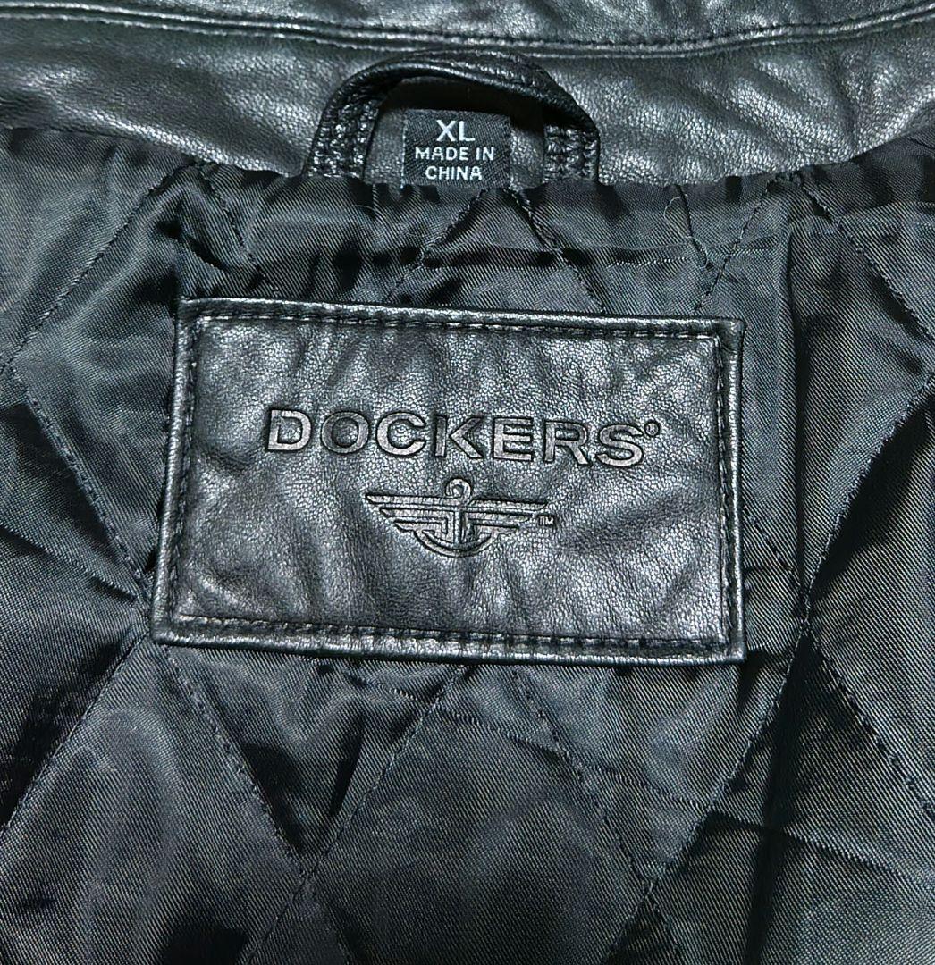 j*i様 DOCKERS ブラックレザージャケット XL　LEVI'S