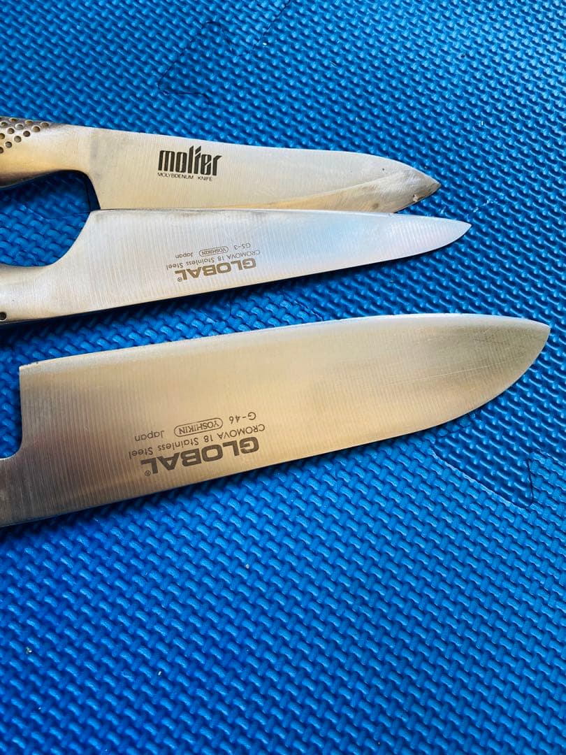 GLOBAL 三徳包丁 3本セット G-46,GS-3,Molier