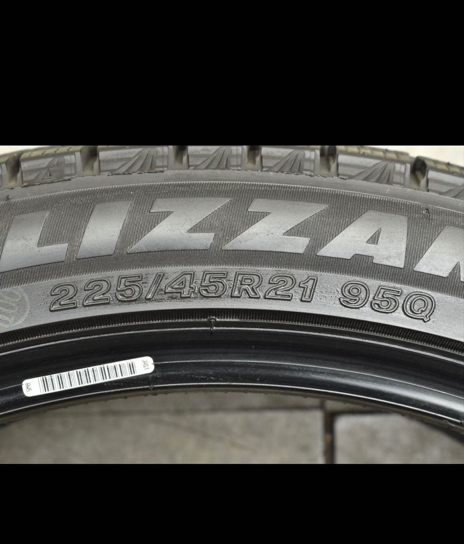 225/45R21 ブリヂストン　BLIZZAK VRX3 4本セット　バリ山