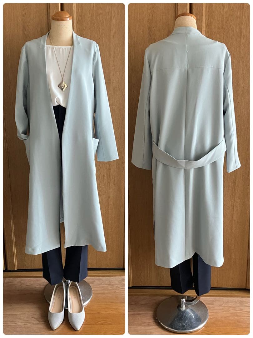 FENNEL バックベルト ノーカラーコート アウター ライトコート