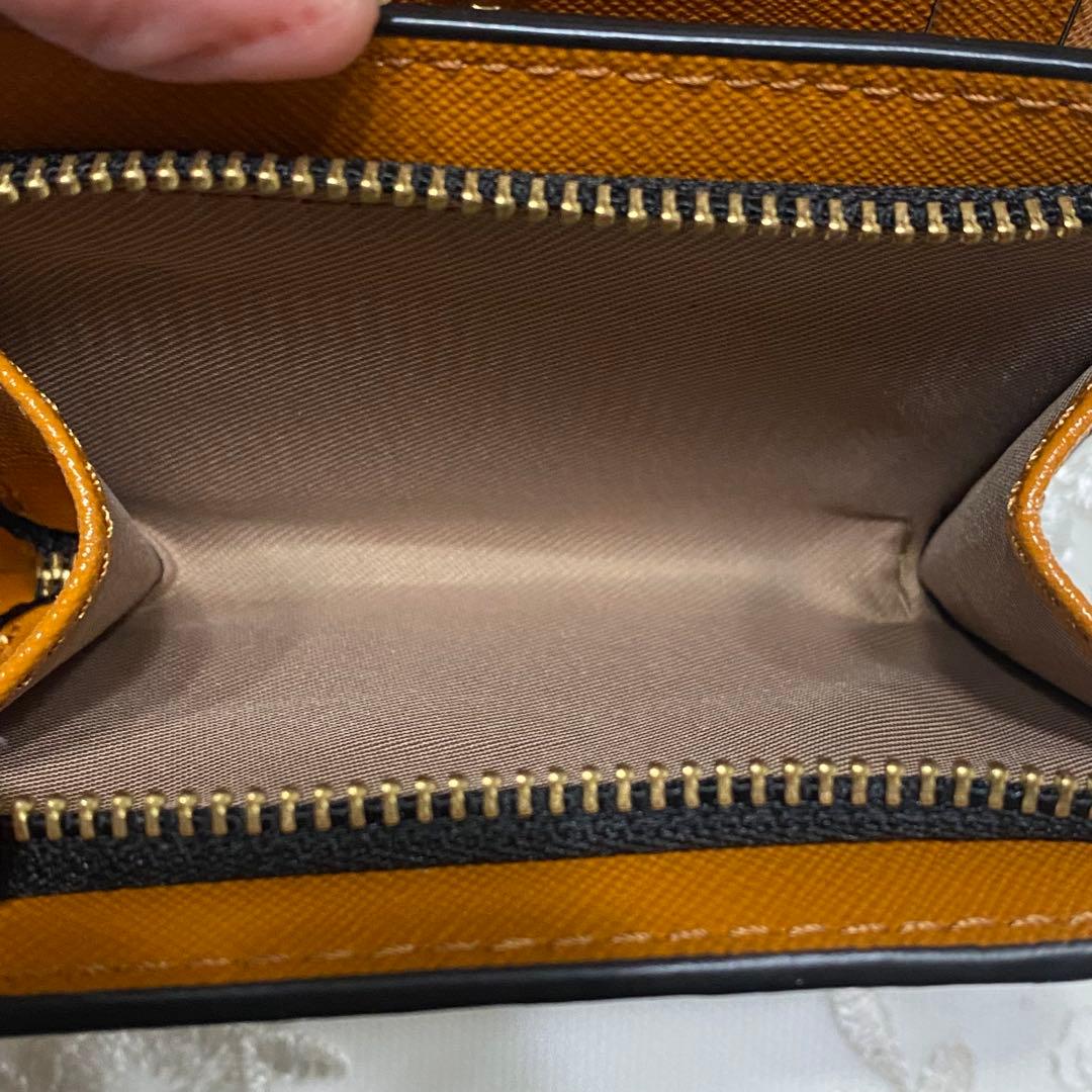 MARC JACOBS 二つ折り財布 ブラック ホワイト 合成皮革