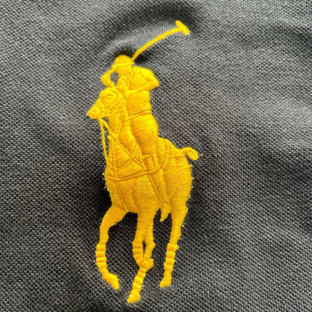 ポロ ラルフローレン ✨️ビッグポニー 刺繍 ポロシャツ 黒