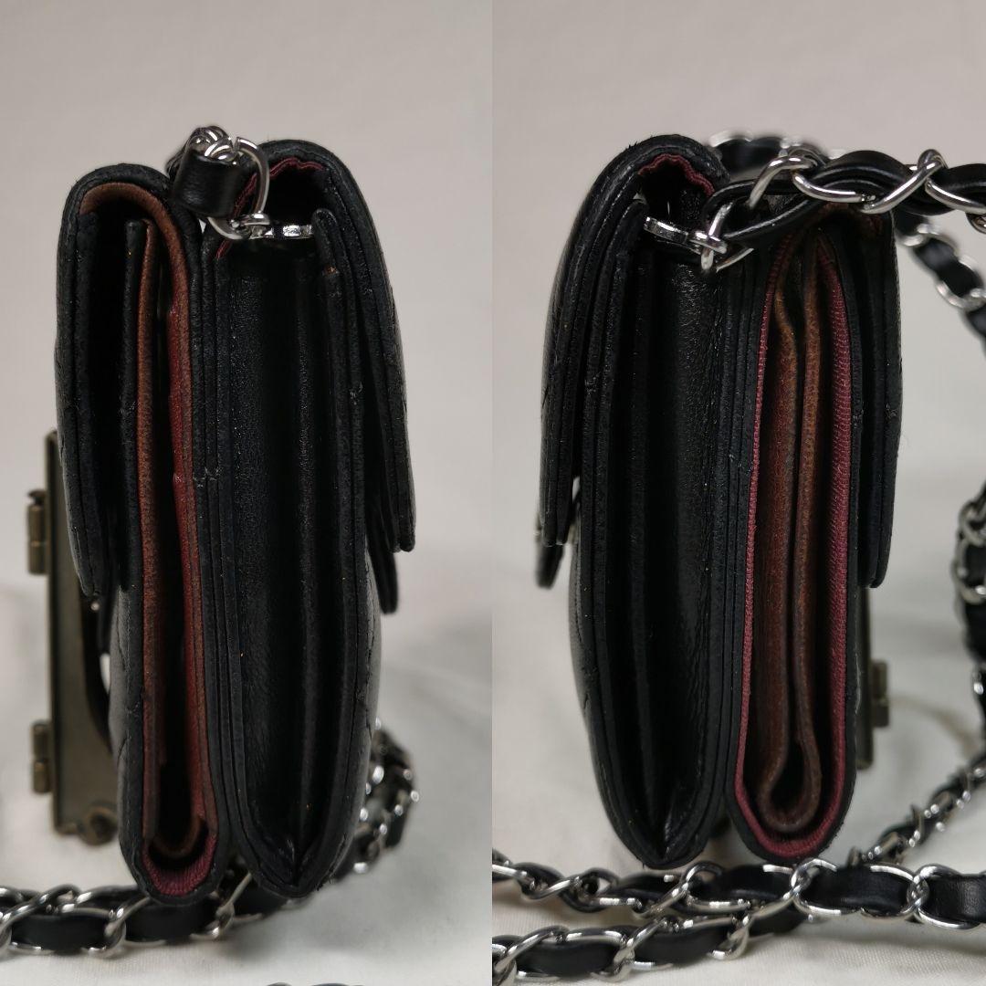 【極美品】CHANEL マトラッセ 二つ折り財布 クラシック 新品チェーン付