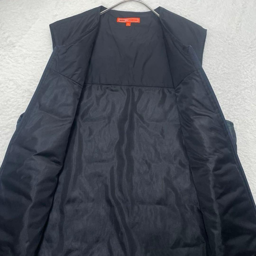 ビームスゴルフ 中綿ベスト チェック柄 切替（XL）軽量 アウトドア