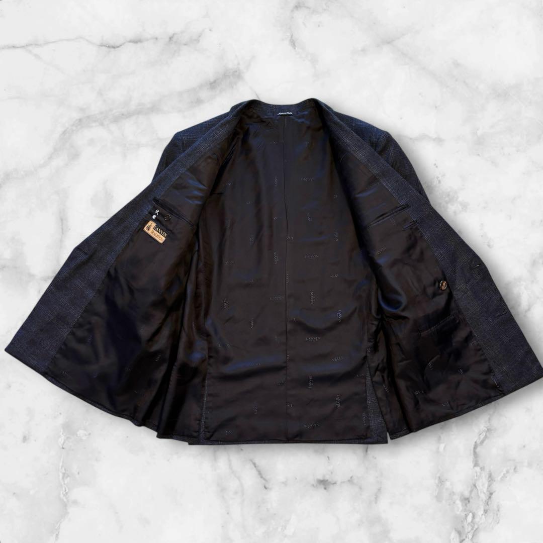 ✨美品✨LANVIN カシミヤ混 スーツ 56 大きめサイズ　ビジネスにも!
