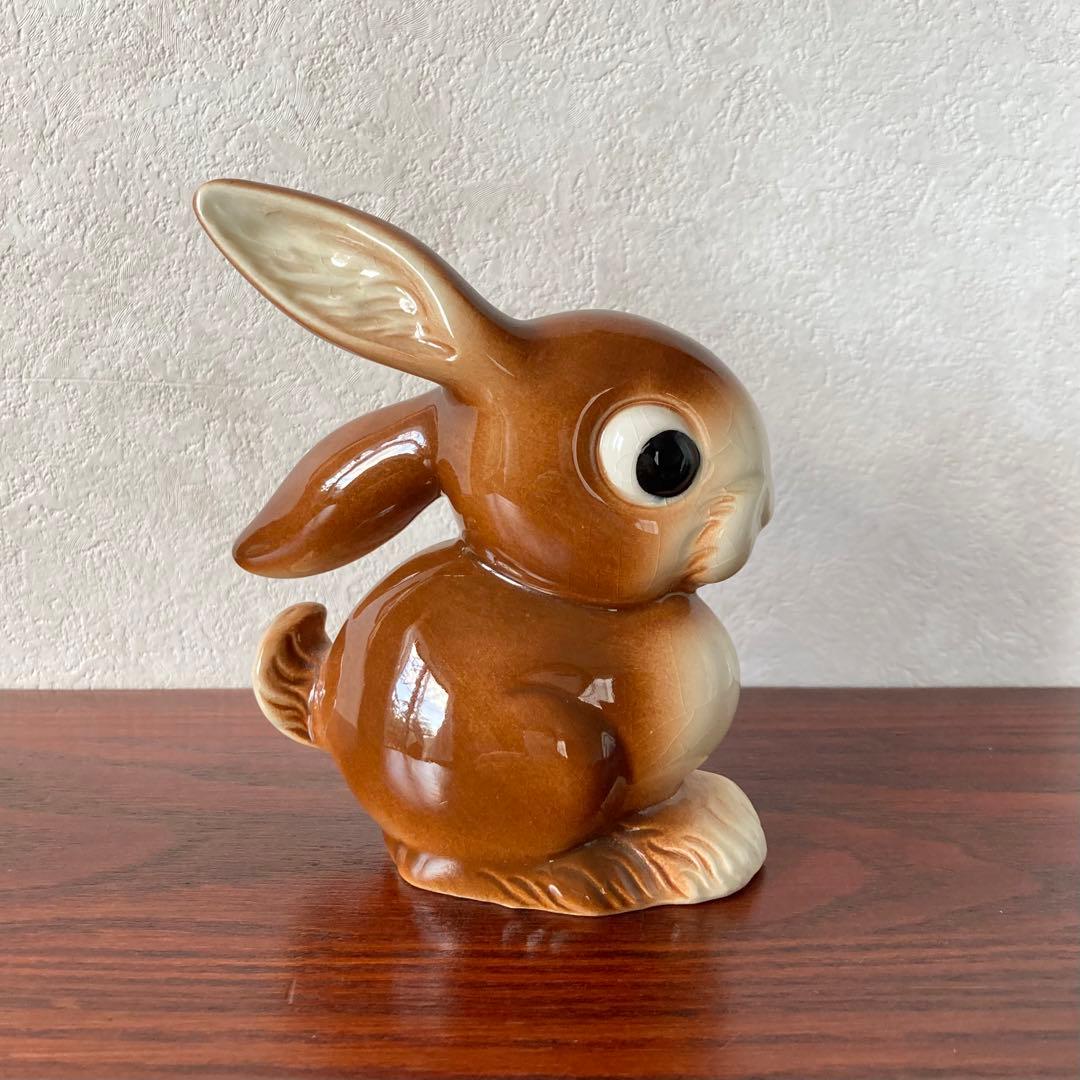 ♡akichannoouchi♡　ウサギ　ゲーベル　陶器　フィギュリン